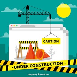 Free Vector Under Construction Template In Flat Style