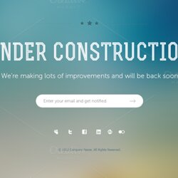 Smashing Under Construction Page Templates Website On Creative Market Soon Coming Great Websites Template