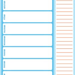 Free Task List Templates In Word Excel Printable Calendar Weekly Template Blank Week Daily Do Checklist