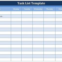 Peerless Task List Templates Word For Free Download Template Weekly Excel Project Printable Management