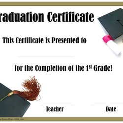 Superior School Graduation Certificates Customize Online With Or Without Photo Certificate Grade Template