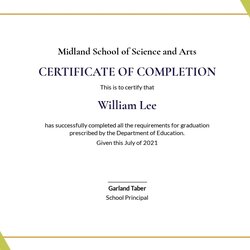 Brilliant Graduation Certificate Template Word Free