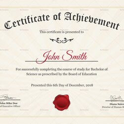 Fantastic Graduation Degree Certificate Design Template In Word Within Diploma
