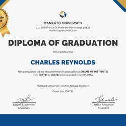 Outstanding Graduation Certificate Template Design Degree Diploma Certificates