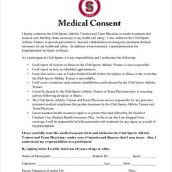 Terrific Parent Consent Form Template Free Medical
