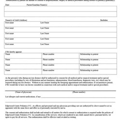 Capital Printable Medical Consent Form Template Forms Free Templates