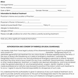 Swell Medical Procedure Consent Form Template Luxury Child Forms Authorization Sample Lesson Employment