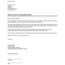 Proof Of Employment Letter Template Astounding Design