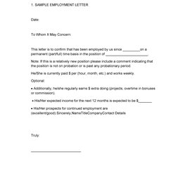 Superb Proof Of Employment Letters Verification Forms Samples Overtime Letter