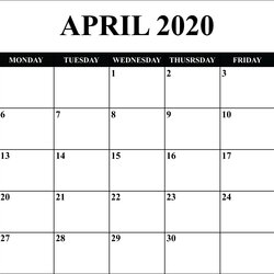 Preeminent Free Blank April Calendar Printable In Word Excel