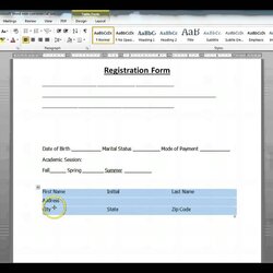 Very Good How To Create Form Using Ms Word Part Mac