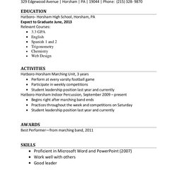 Champion Resume Template High School Templates Student Format Job Sample First Word Examples Students Resumes