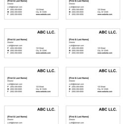 Eminent Business Card Templates For Word Template Cards Blank Lg
