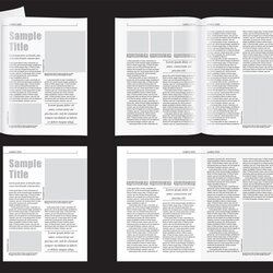 Super Layout Magazine Minimal Template Publisher Vector Templates Astounding Technology Staggering Word Edit