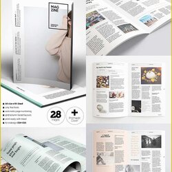 Terrific Free Magazine Page Template Of Layout Templates New With Creative Print Designs