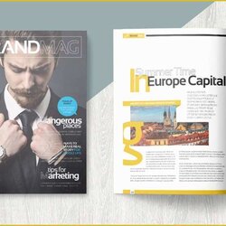 Exceptional Free Magazine Layout Templates For Publisher Of With Creative Print Designs