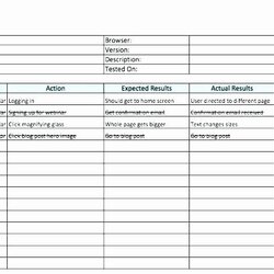 Simple Test Plan Template Beautiful Excel Testing