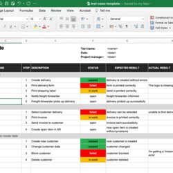 Test Plan Template Free Printable Templates Excel