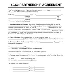 Worthy Free Partnership Agreement Template Word Min