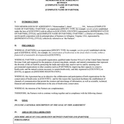 Wizard Free Partnership Agreement Templates Business General Template