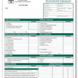 Lawn Service Proposal Template Free Contract Printable Sample Form Via