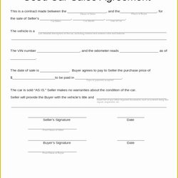 Fine Free Car Loan Agreement Template Printable Templates Of Blank Used Sales Download