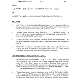 Car Loan Contract Template Agreement Printable Auto Via Documents