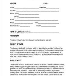 Cool Car Loan Contract Template Agreement Form Printable Auto Forms Vehicle Payment Sample Automobile