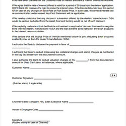 Supreme Free Loan Agreement Forms In Ms Word Car Printable Template Form