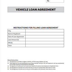 Worthy Free Loan Agreement Forms In Ms Word Car Template Vehicle Form