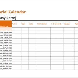 Swell Editorial Calendar Template For Ms Excel Templates Below File
