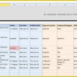 Super Free Editorial Calendar Template Of Excel