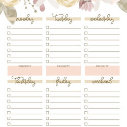 Weekly To Do List Free Lists Tagged Printable Page
