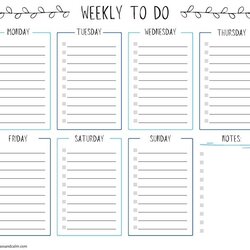 Very Good Printable Weekly To Do List Templates For Better Productivity