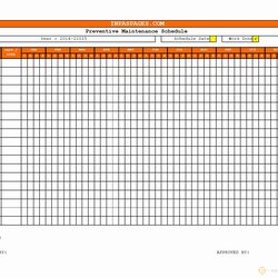 Admirable Preventive Maintenance Schedule Template Excel Beautiful