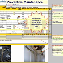 Superb Preventive Maintenance Template Excel Download Checklist Schedule Preventative Hotel Templates Planned