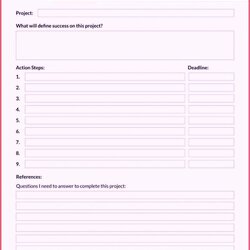 Project Management Plan Template In Planning