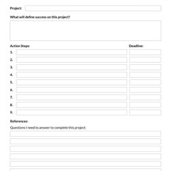 Free Printable Project Planner Template Templates Download Planning