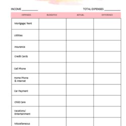 Superb Cute Printable Monthly Budget Worksheets And Free Planner Shining Mom