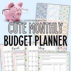 Smashing Printable Monthly Budget Planner Template Cute Freebies For You
