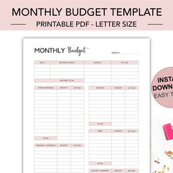 Magnificent Monthly Budget Template Gob