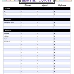 Free Budgeting Expense Tracker Budget Goal Setting Printable Monthly Worksheet Daily Worksheets Template