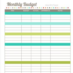Very Good Cute Budget Planner Printable