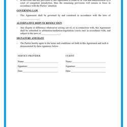 Swell Contract For Service Agreement Template