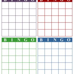 Outstanding Blank Printable Bingo Card Templates At Cards Custom Template Free