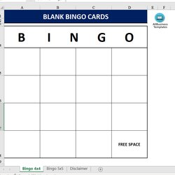 Spiffing Blank Bingo Card Templates At Editable