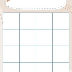 Cool Free Printable Blank Bingo Template Card
