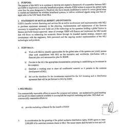 The Highest Standard Letter Of Understanding Form Free Printable Documents Memorandum