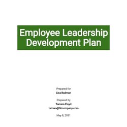 Worthy Leadership Development Plans In Word Templates Designs Docs Free Employee Plan Template