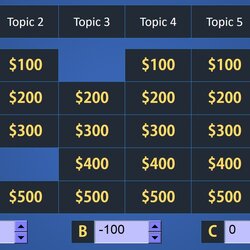 Very Good Jeopardy Game Template Collection